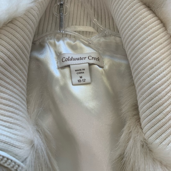 Coldwater Creek White Faux Fur Vest - Picture 2 of 4